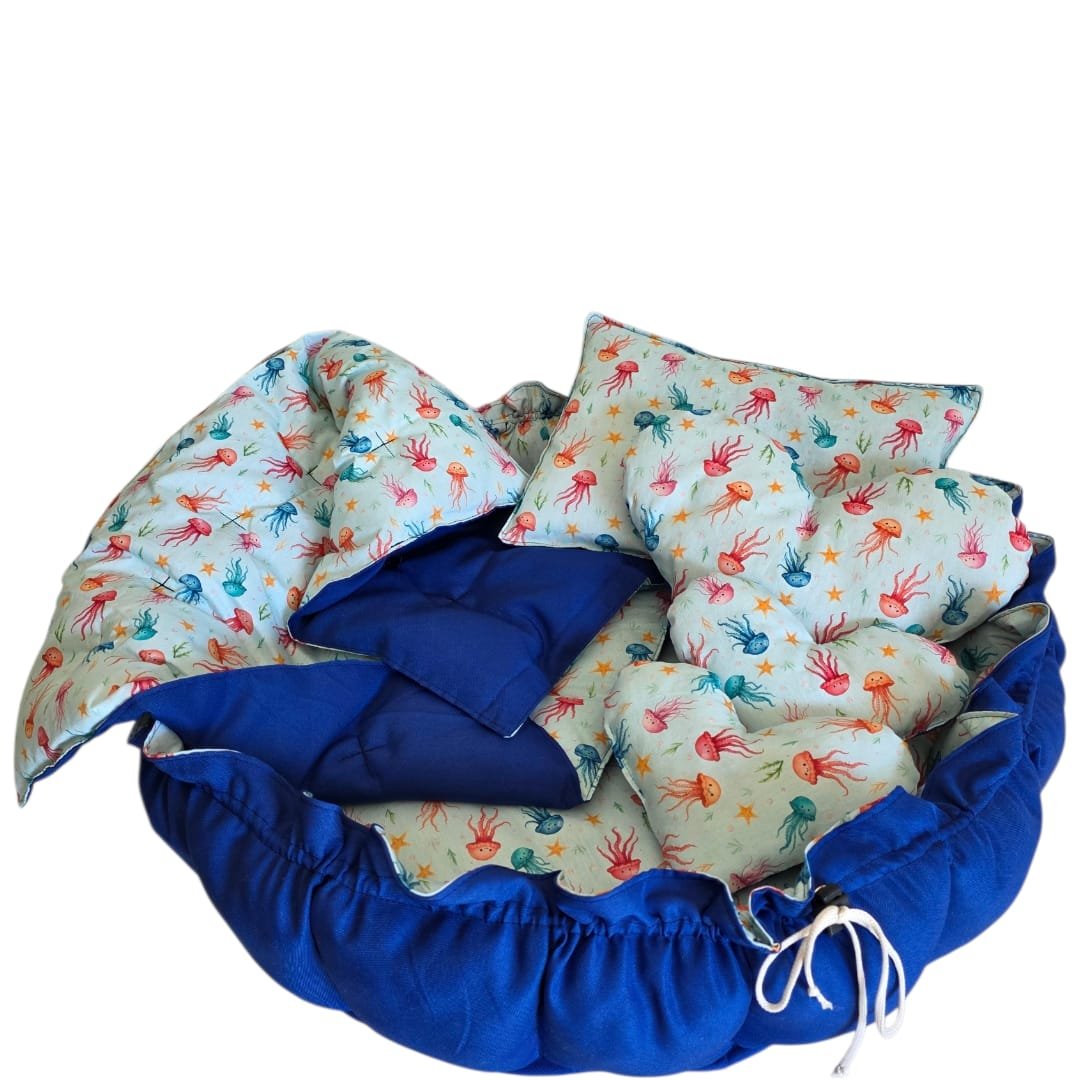Enxoval Pet G - Fundo do Mar - Azul - Imagem 16