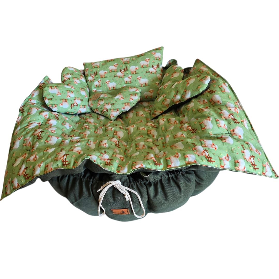 Enxoval Pet G - Ovelhinhas - Verde Escuro - Imagem 8