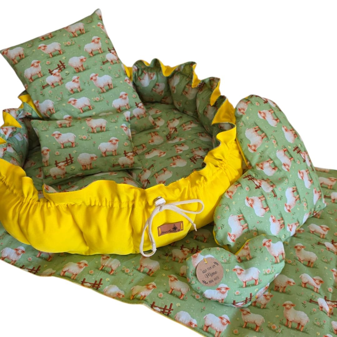 Enxoval Pet P - Ovelhinhas - Amarelo - Imagem 9