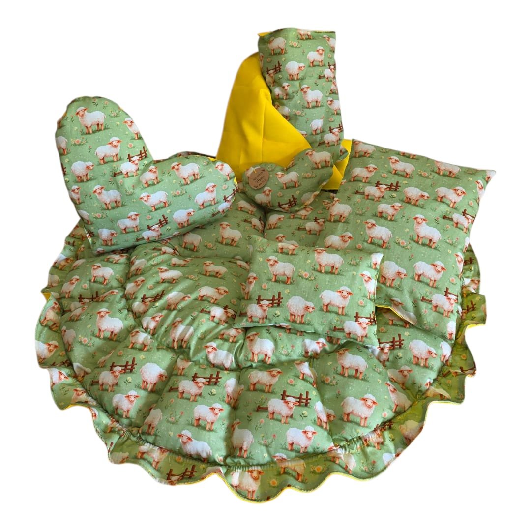 Enxoval Pet P - Ovelhinhas - Amarelo - Imagem 7