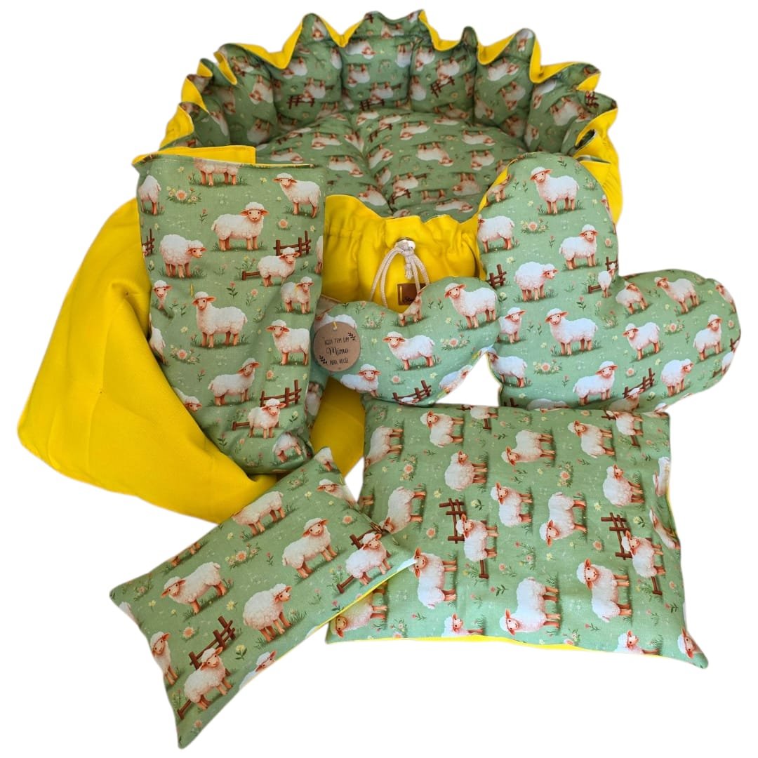 Enxoval Pet P - Ovelhinhas - Amarelo - Imagem 4