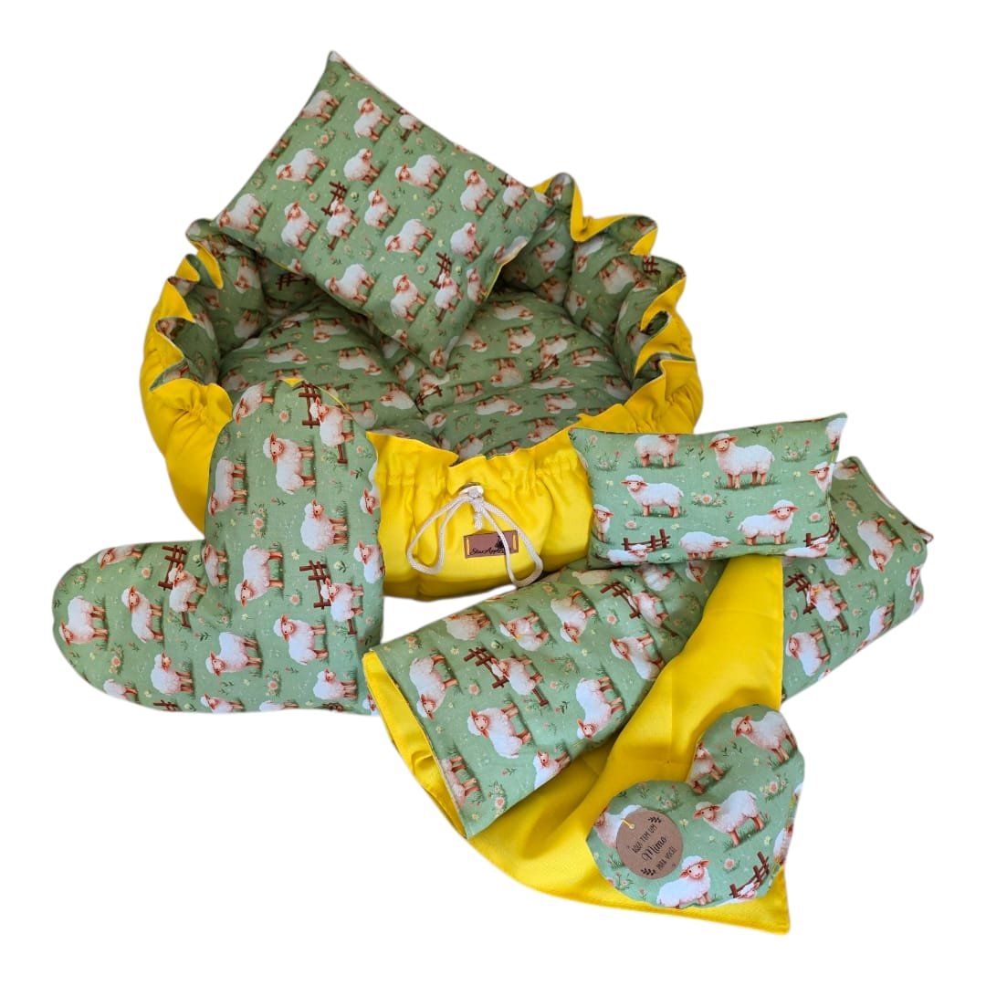Enxoval Pet P - Ovelhinhas - Amarelo - Imagem 2