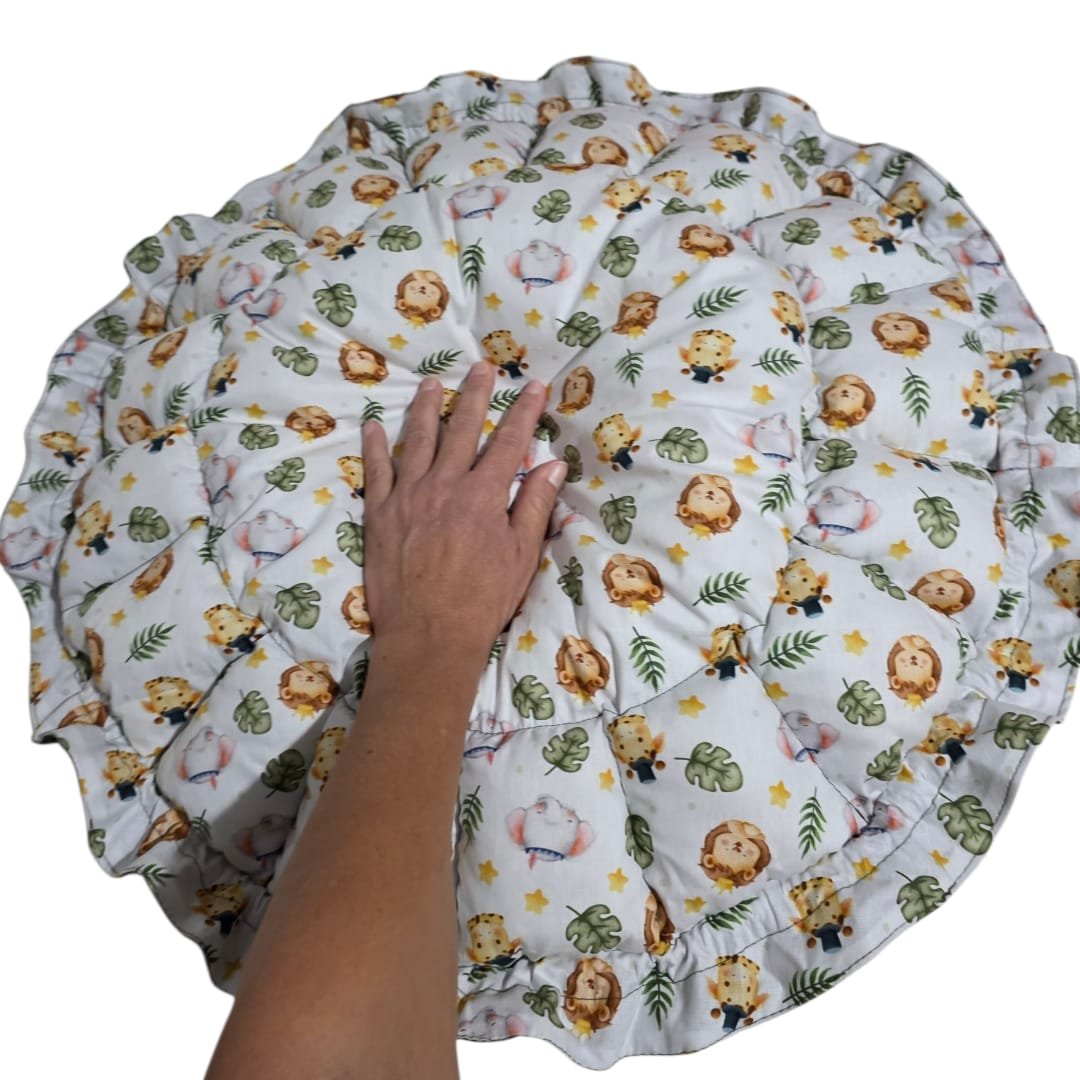 Cama Redonda Gomos PP - Zoo - Verde Escuro - com zíper - Imagem 3