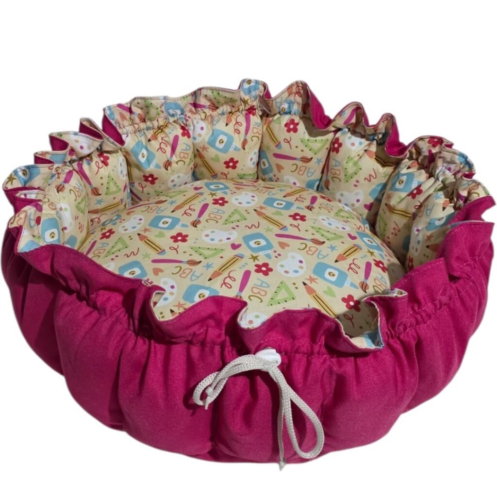 Cama Redonda Gomos P - Pet Inteligente - Pink - com zíper