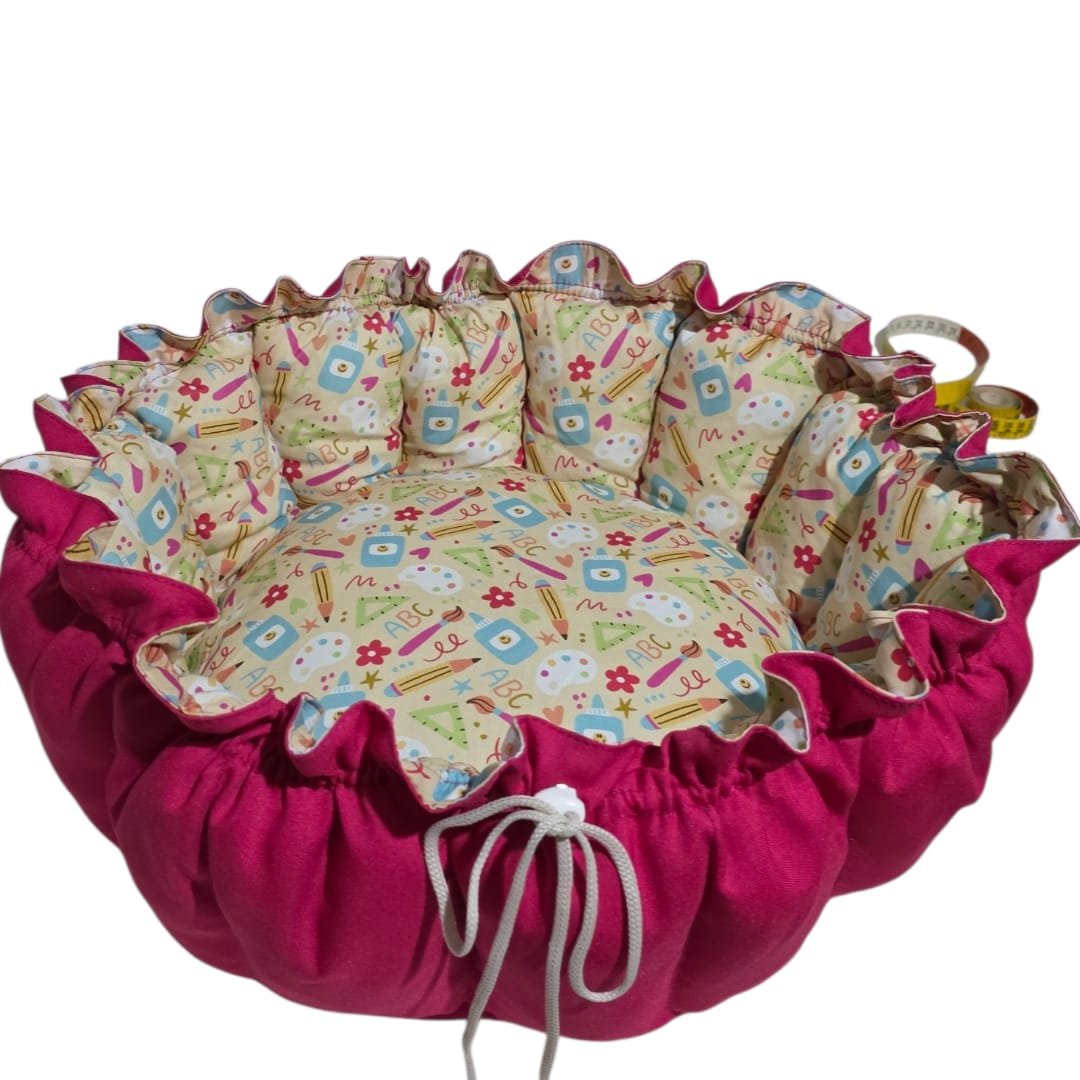 Cama Redonda Gomos PP - Pet Inteligente - Pink - com zíper - Imagem 2